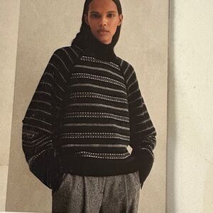 ME+EM Merino Cashmere patchwork  Fair Isle Sweater